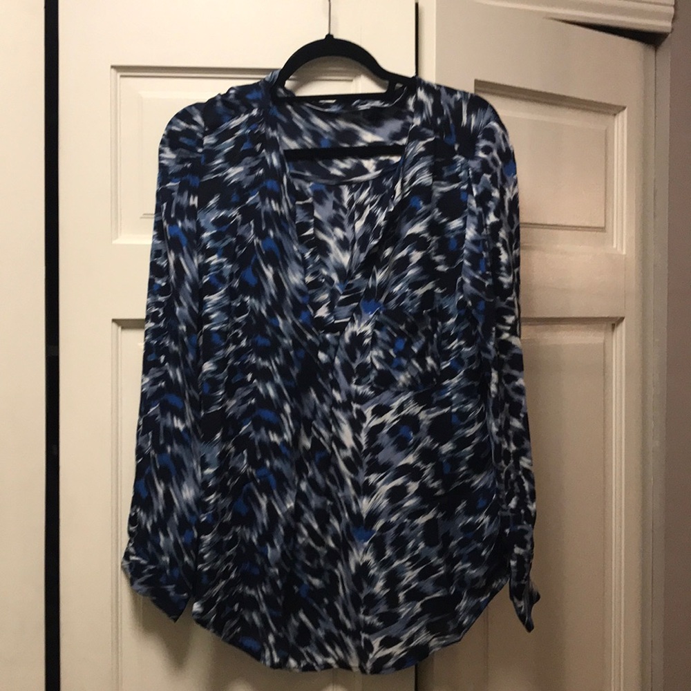 Blue Leopard Joie Blouse
